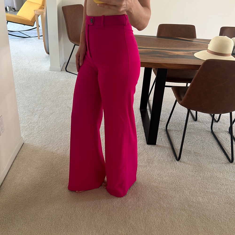 Zara Fuchsia Dress Trousers Size S
